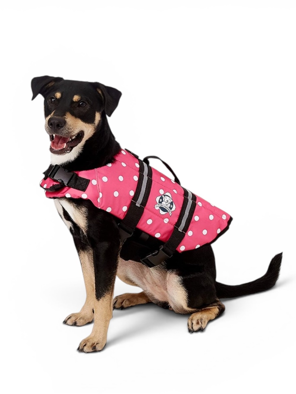 PAWS ABOARD 'Small Dog Life Jacket' in Pink Polka Dots